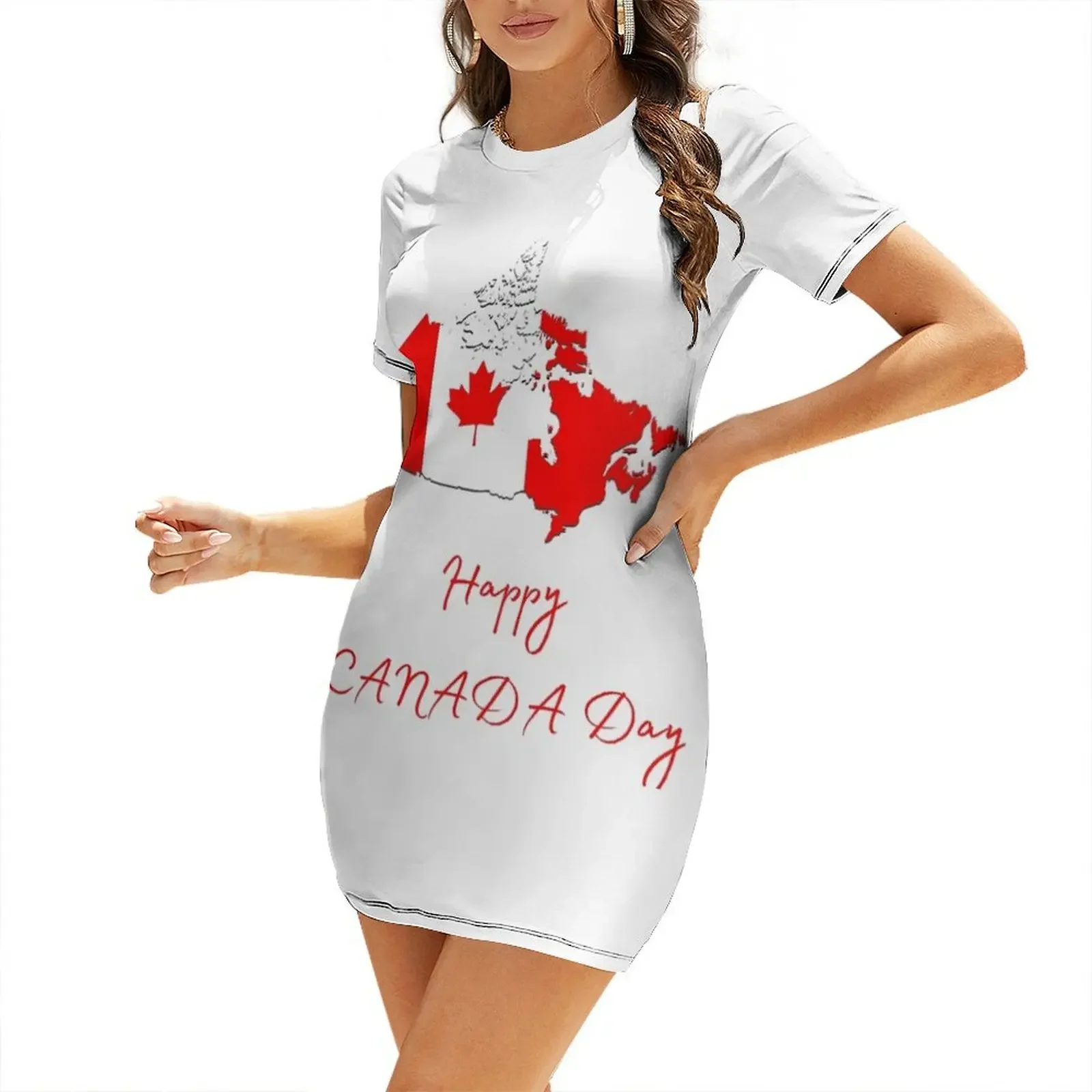 Summer Clothing Women Canada - Robe à manches courtes pour femme,