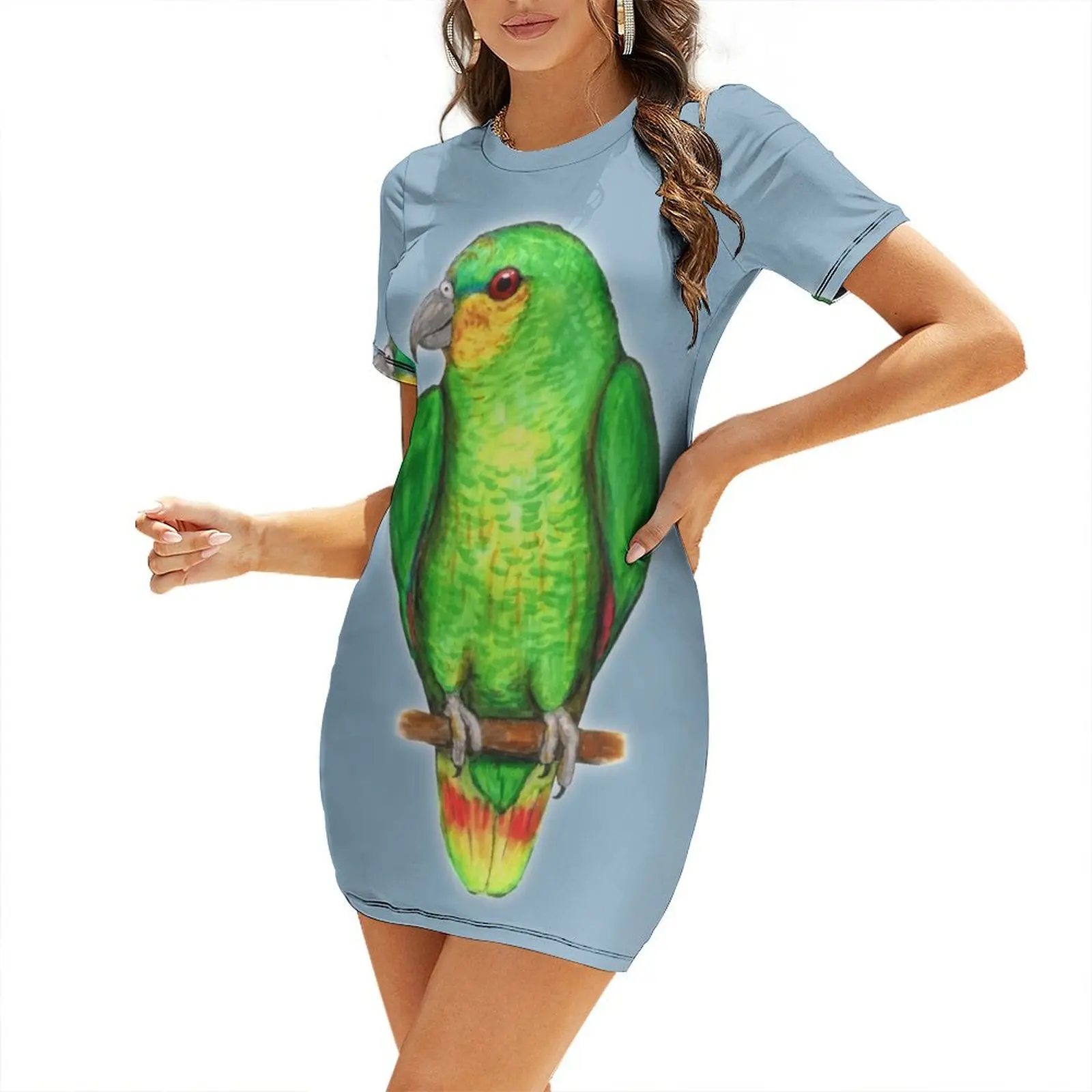 Summer Clothing Amazon - Robe à manches courtes avec motif