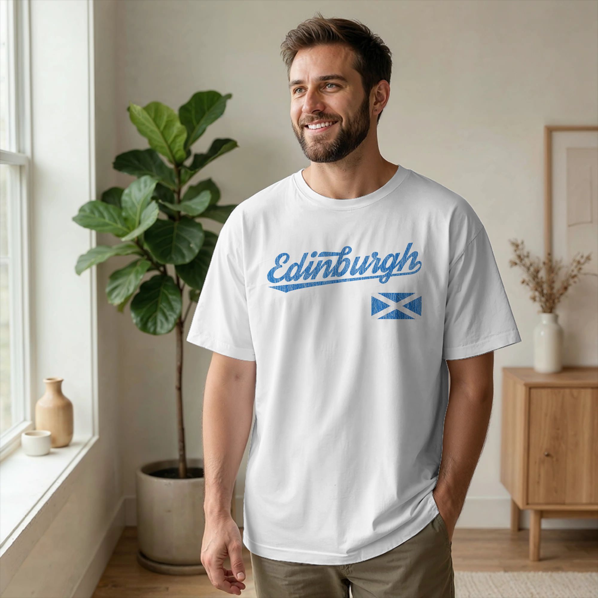 Summer Clothing Edinburgh - T-shirt à manches courtes pour hommes,