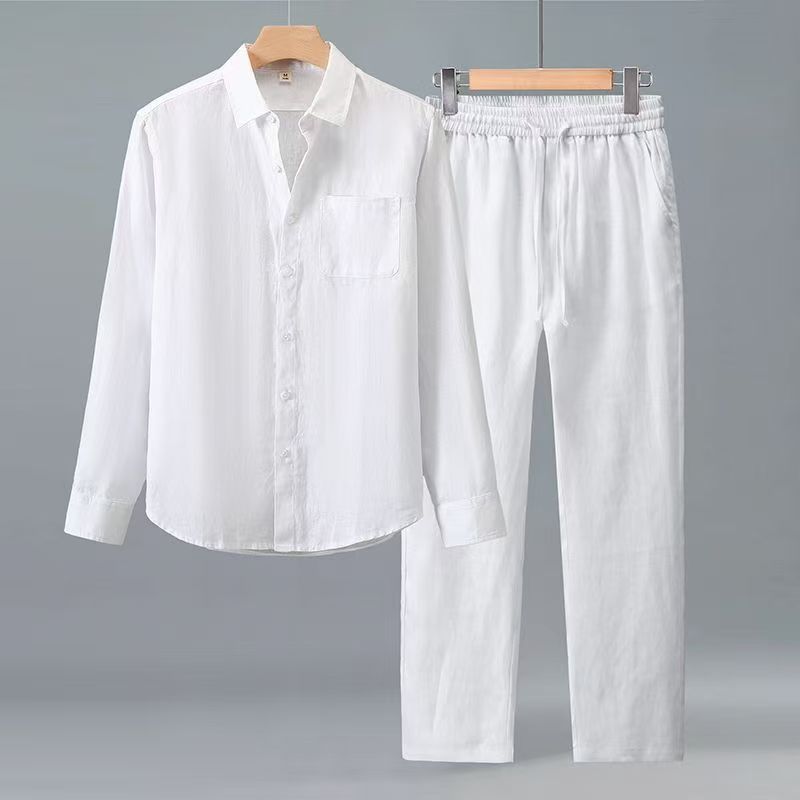 Summer Clothes Fashion - Ensemble chemise et pantalon pour homme,