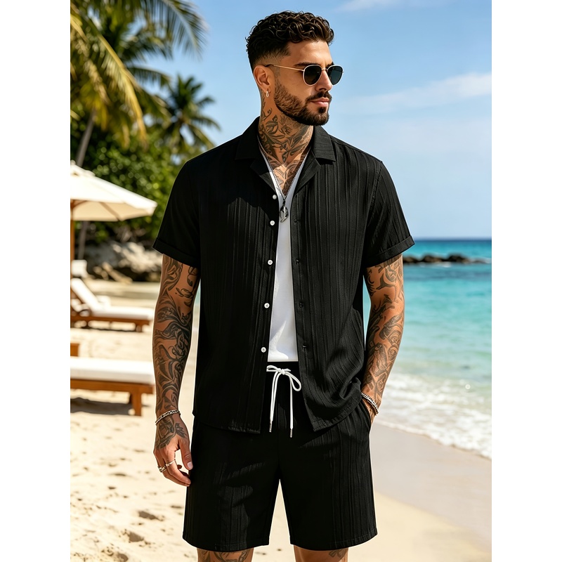 Summer Clothing Sets Men - Ensemble de costume décontracté d'été pour