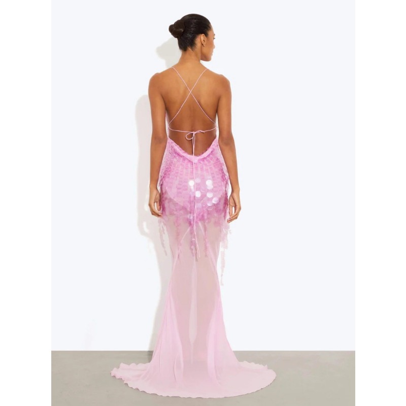 Summer Clothing Amazon - Robe sirène longue à col en