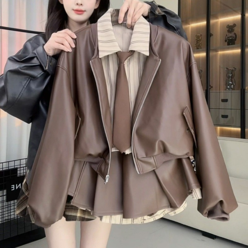 Veste en cuir et jupe mi-longu - Summer Clothing Juniors avis et prix