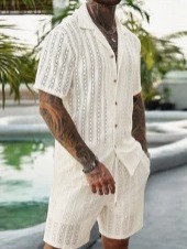 Ensemble 2 pièces en tricot cr - Summer Clothing Sets Men avis et prix