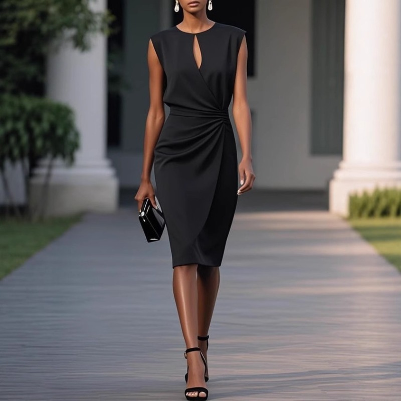 Robe ajourée à col rond noué,  - Summer Clothing Amazon avis et prix