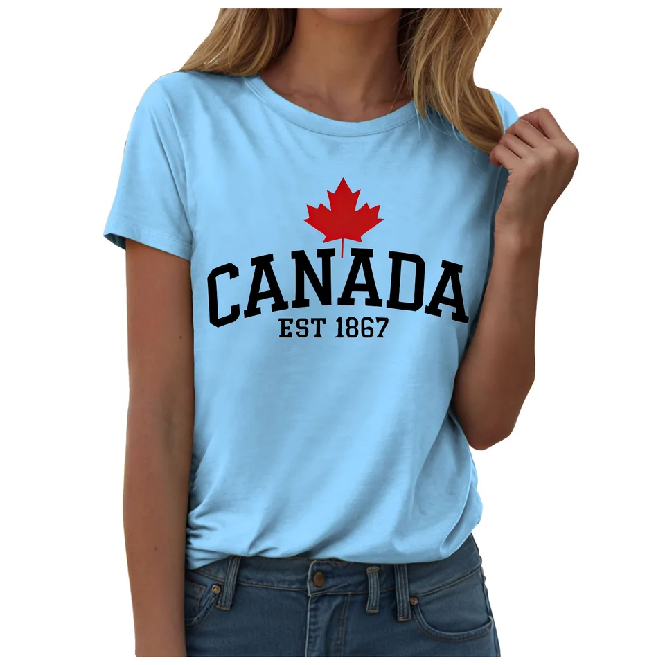 T-shirt à manches courtes avec - Summer Clothing Women Canada avis et prix