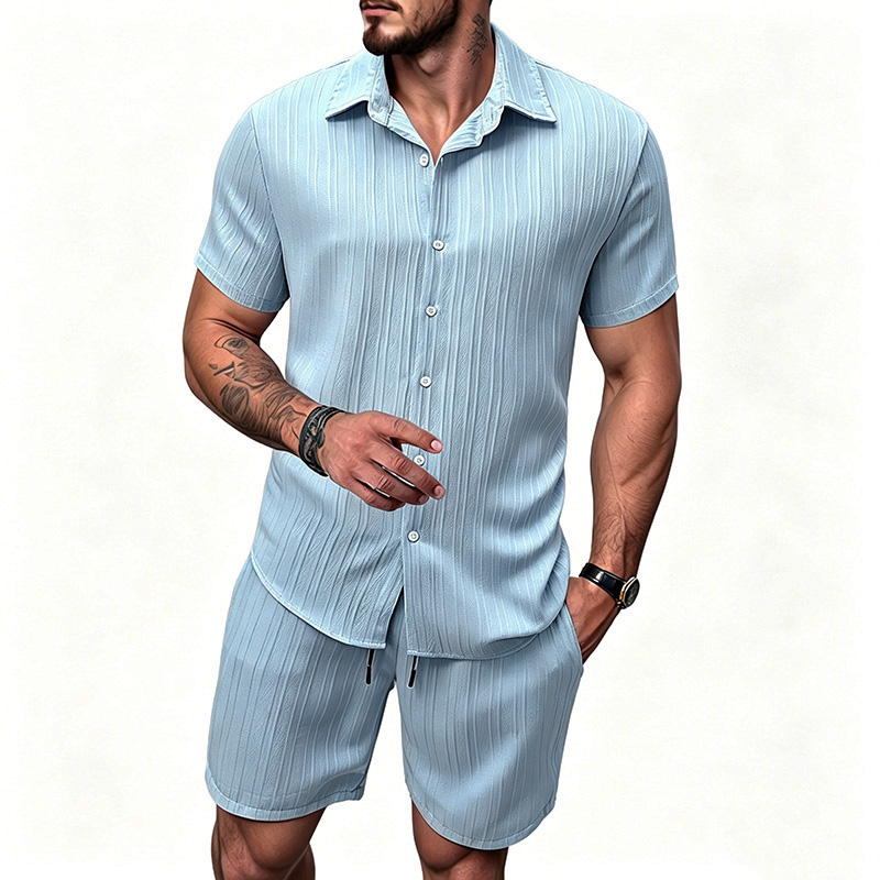 Nouvel ensemble 2 pièces homme - Summer Clothing Sets Men avis et prix
