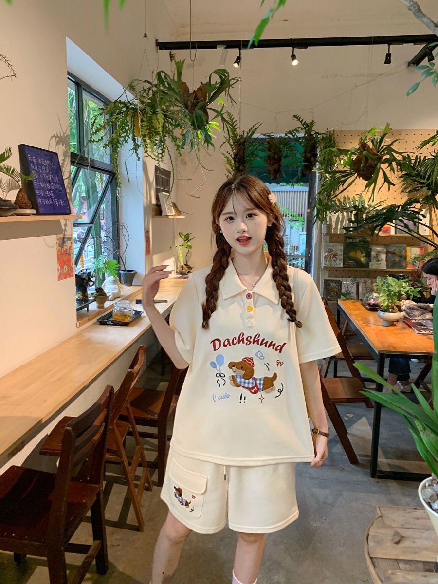 Kawaii broderie chien japon St - Summer Clothing Juniors avis et prix
